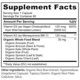NATURELO Vitamin D3 & K2 Combination 109g label close-up