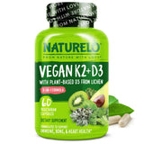 NATURELO Vitamin D3 & K2 combination capsules front view