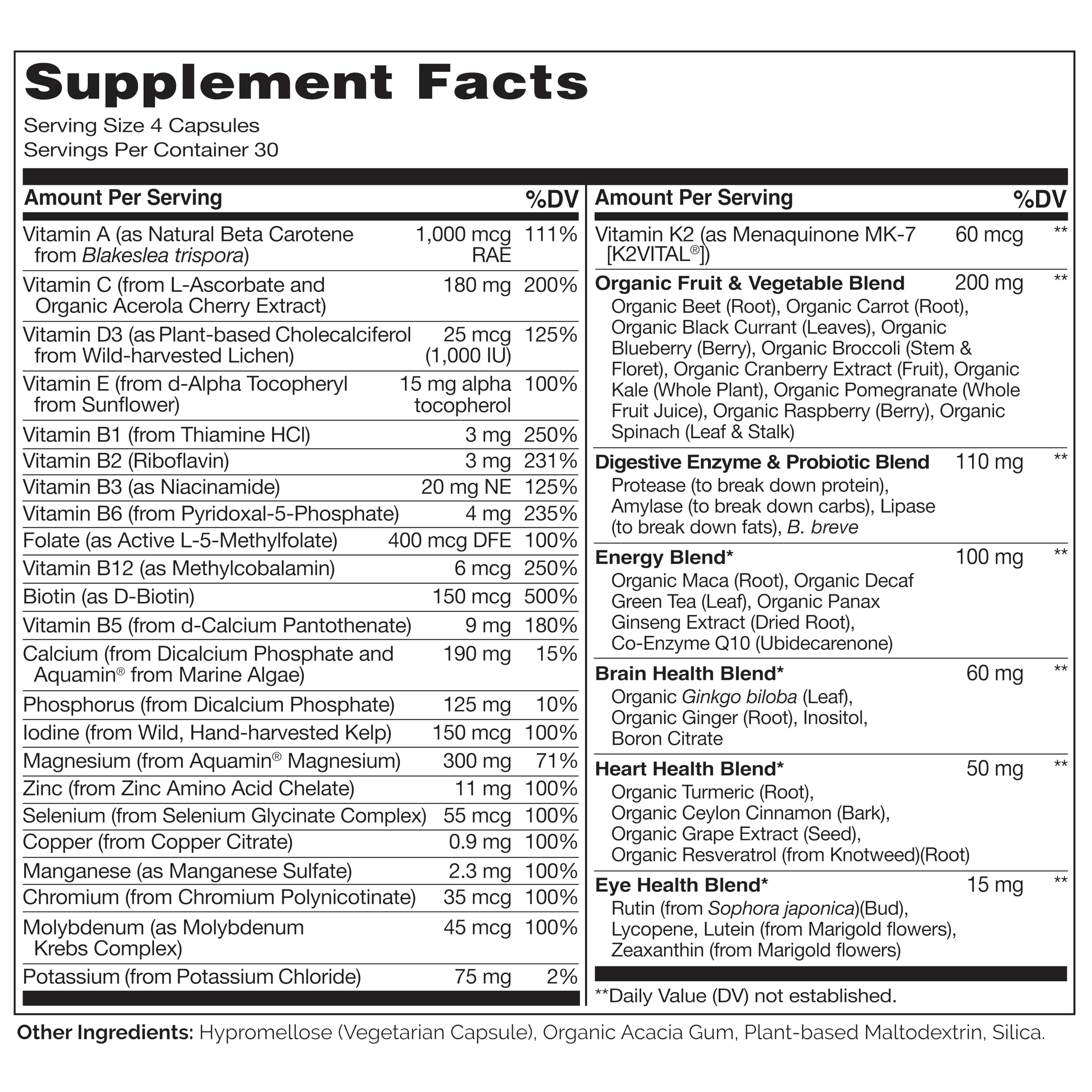 NATURELO Whole Food Multivitamin for Men 150g capsule close-up
