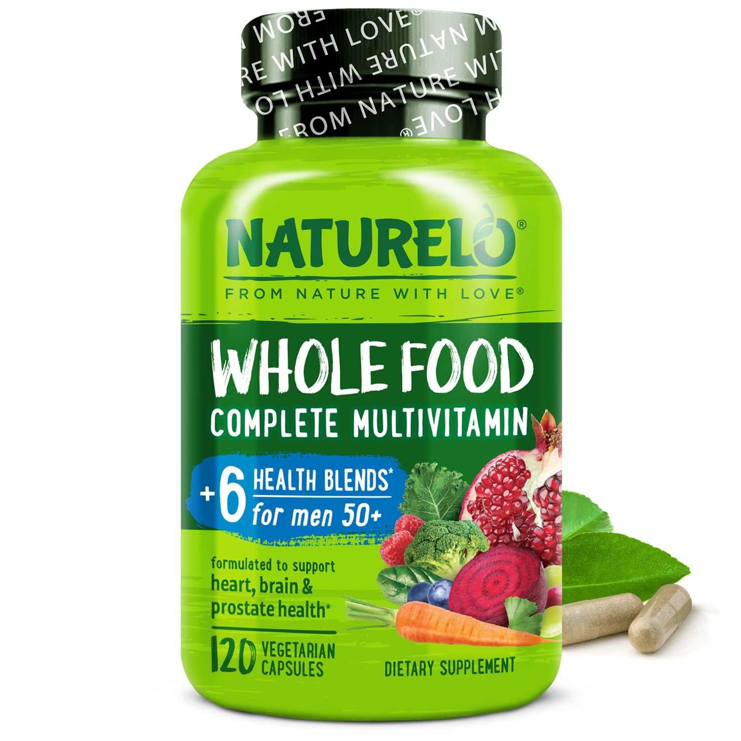 NATURELO Whole Food Multivitamin for Men 150g front view