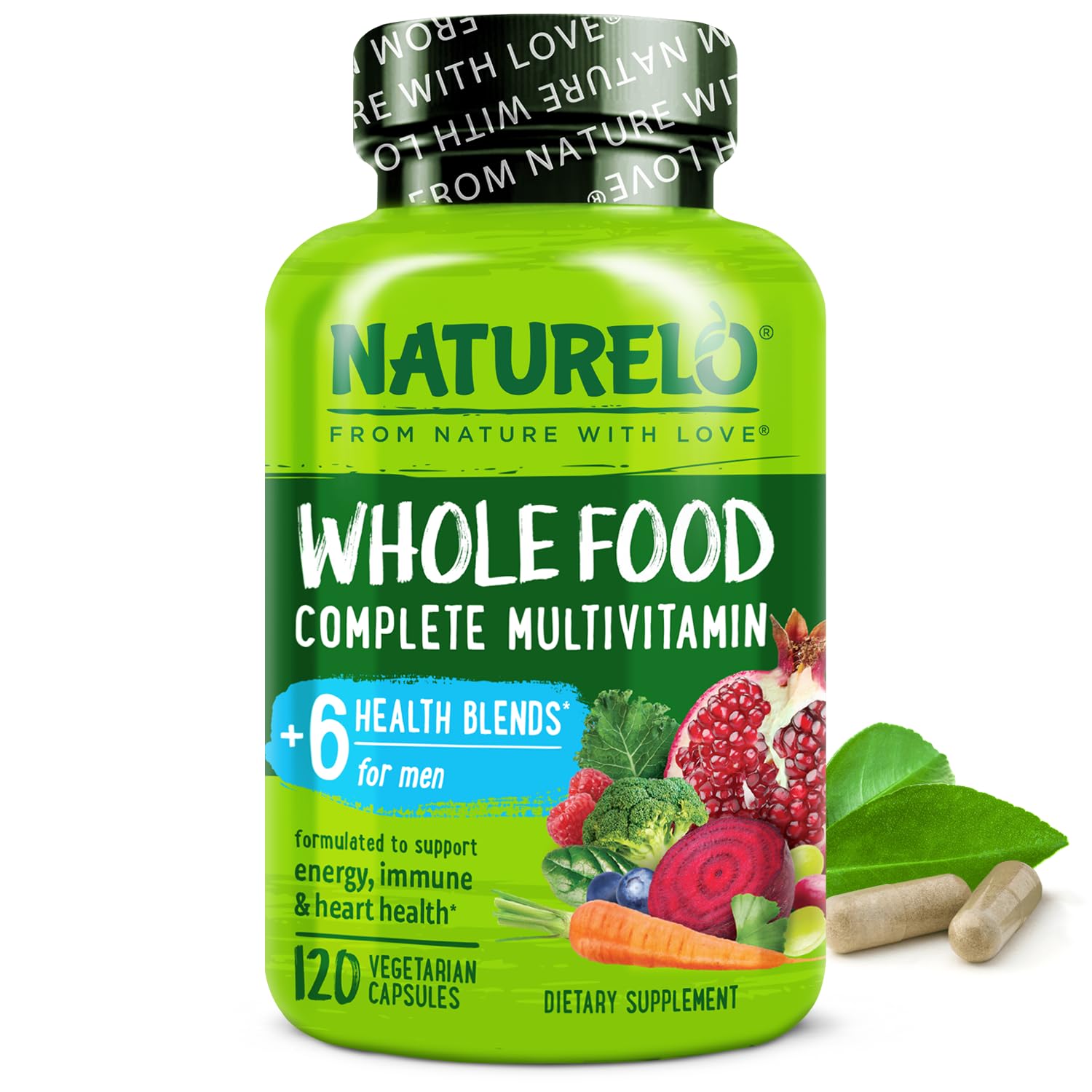 NATURELO Whole Food Multivitamin for Men 150g front view