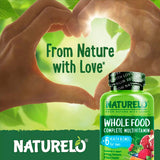 NATURELO Whole Food Multivitamin for Men 150g ingredients list