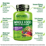 NATURELO Whole Food Multivitamin side view with capsule