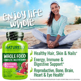 NATURELO Whole Food Multivitamins bottle side view