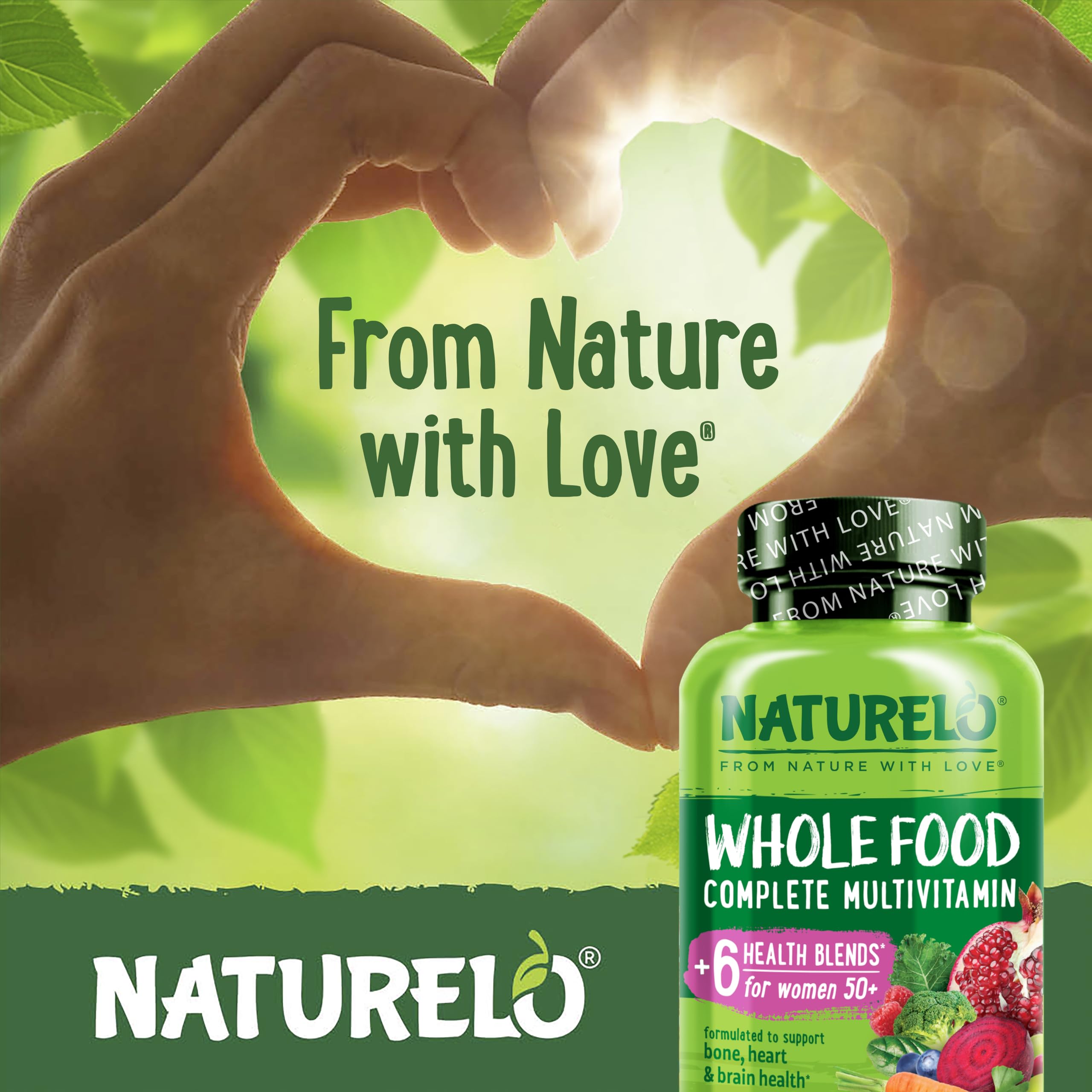 NATURELO Whole Food Multivitamins for Women 50+ ingredients list
