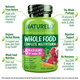 NATURELO Whole Food Multivitamins for Women 50+ side view