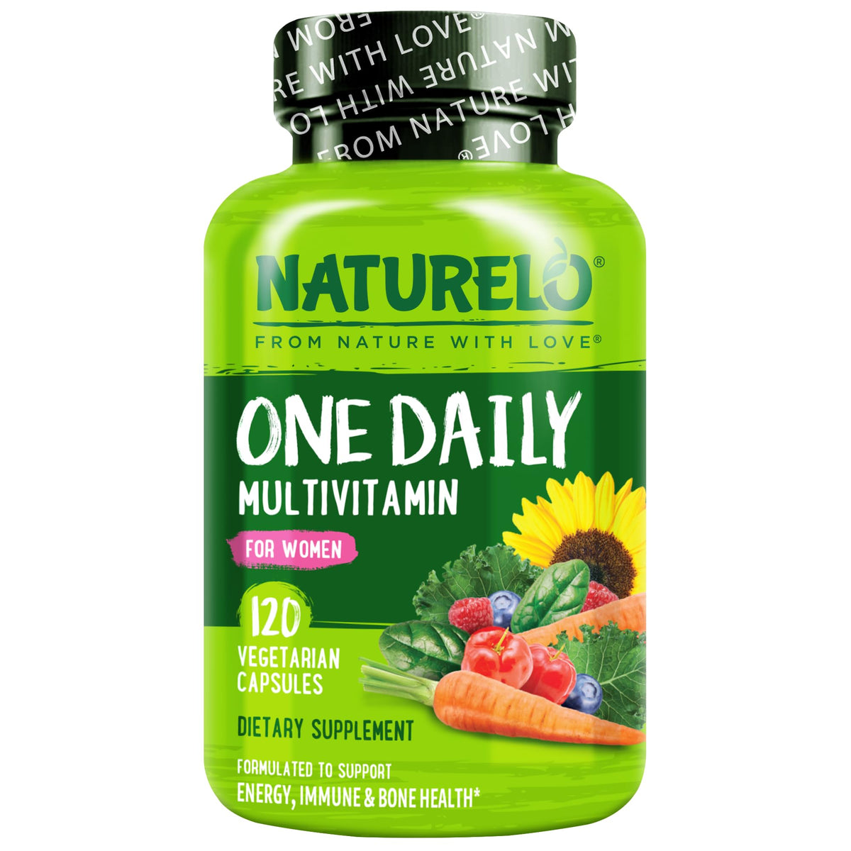 NATURELO Women's Multivitamins front view of bottle