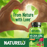 NATURELO Zinc Whole Food Complex 35mg with organic vegetables