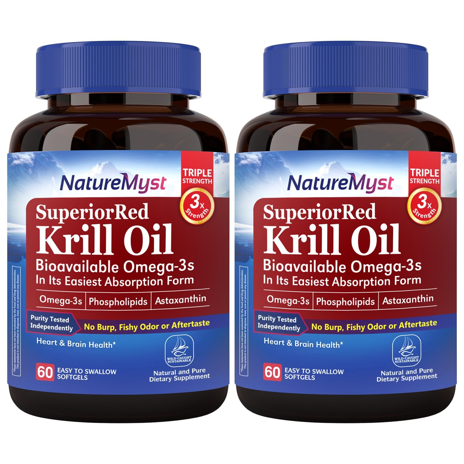NatureMyst Antarctic Krill Oil 1000mg softgels front view