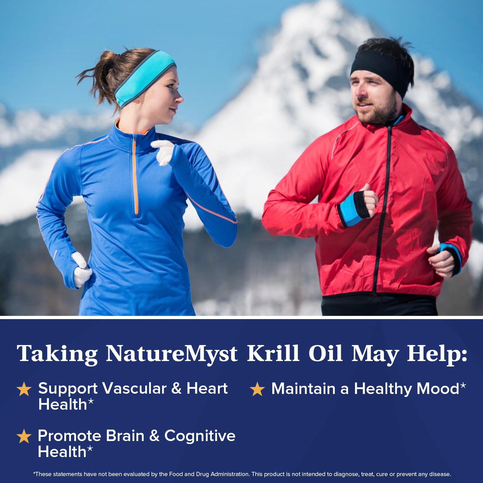 NatureMyst Antarctic Krill Oil softgel with measuring spoon