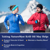 NatureMyst Antarctic Krill Oil softgel with measuring spoon