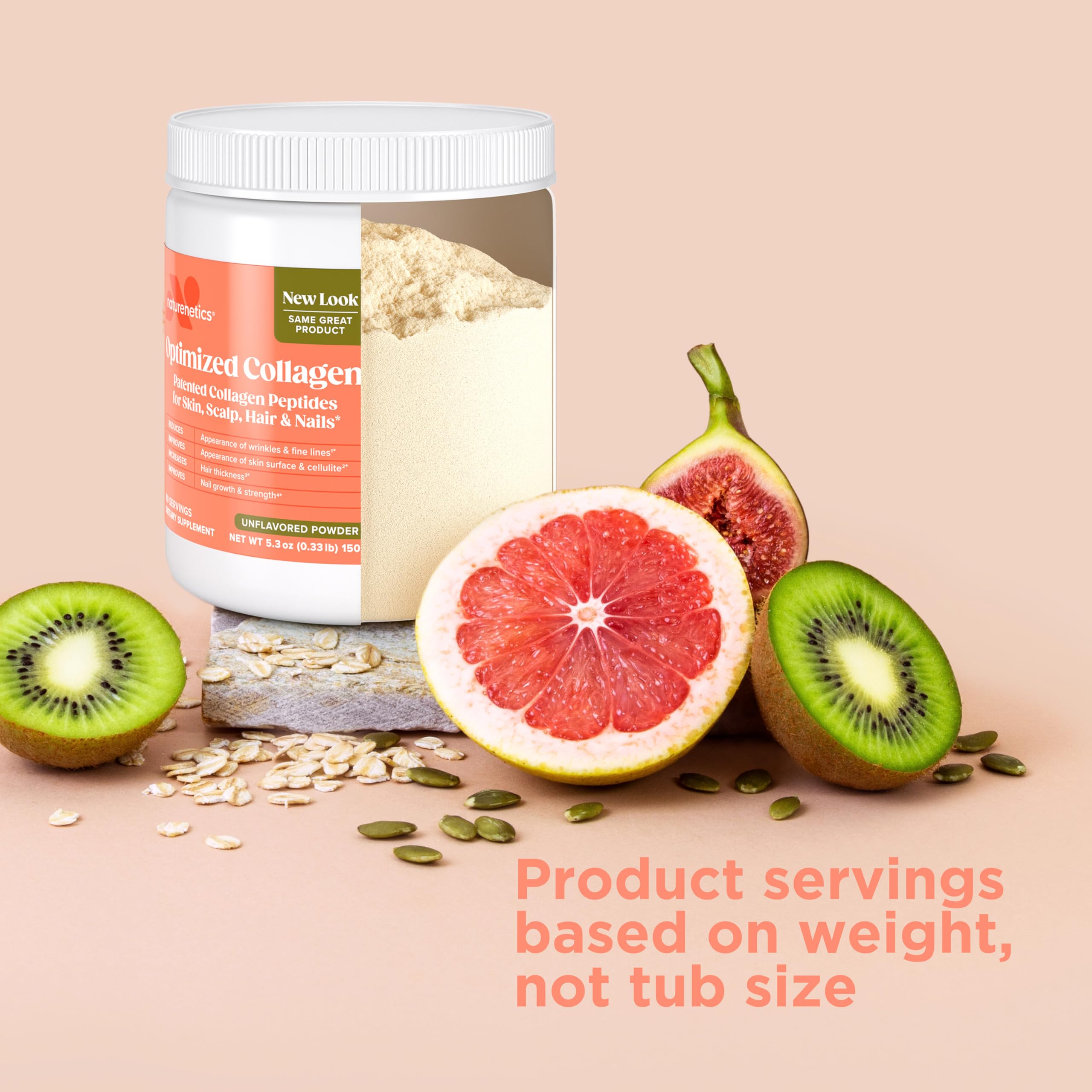 Naturenetics Collagen Powder 200g on a kitchen counter