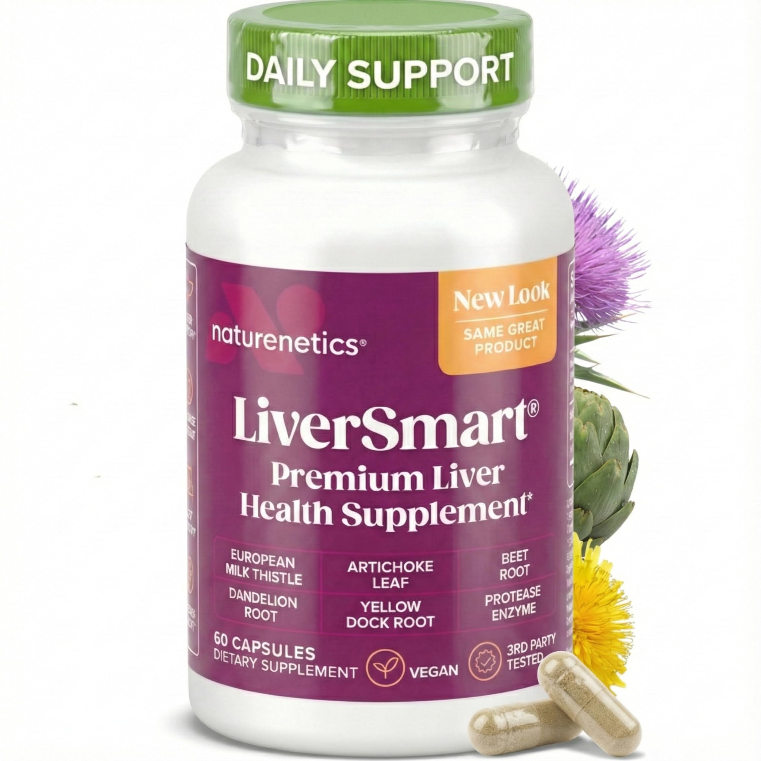 Naturenetics Milk Thistle Liver Support Supplement 250mg front view