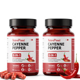 NaturePlanet Organic Cayenne Pepper Capsules 250mg front view