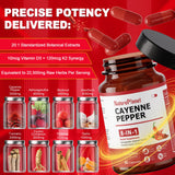 NaturePlanet Organic Cayenne Pepper Capsules 250mg side view