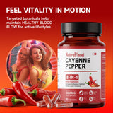 NaturePlanet Organic Cayenne Pepper Capsules with ingredients list
