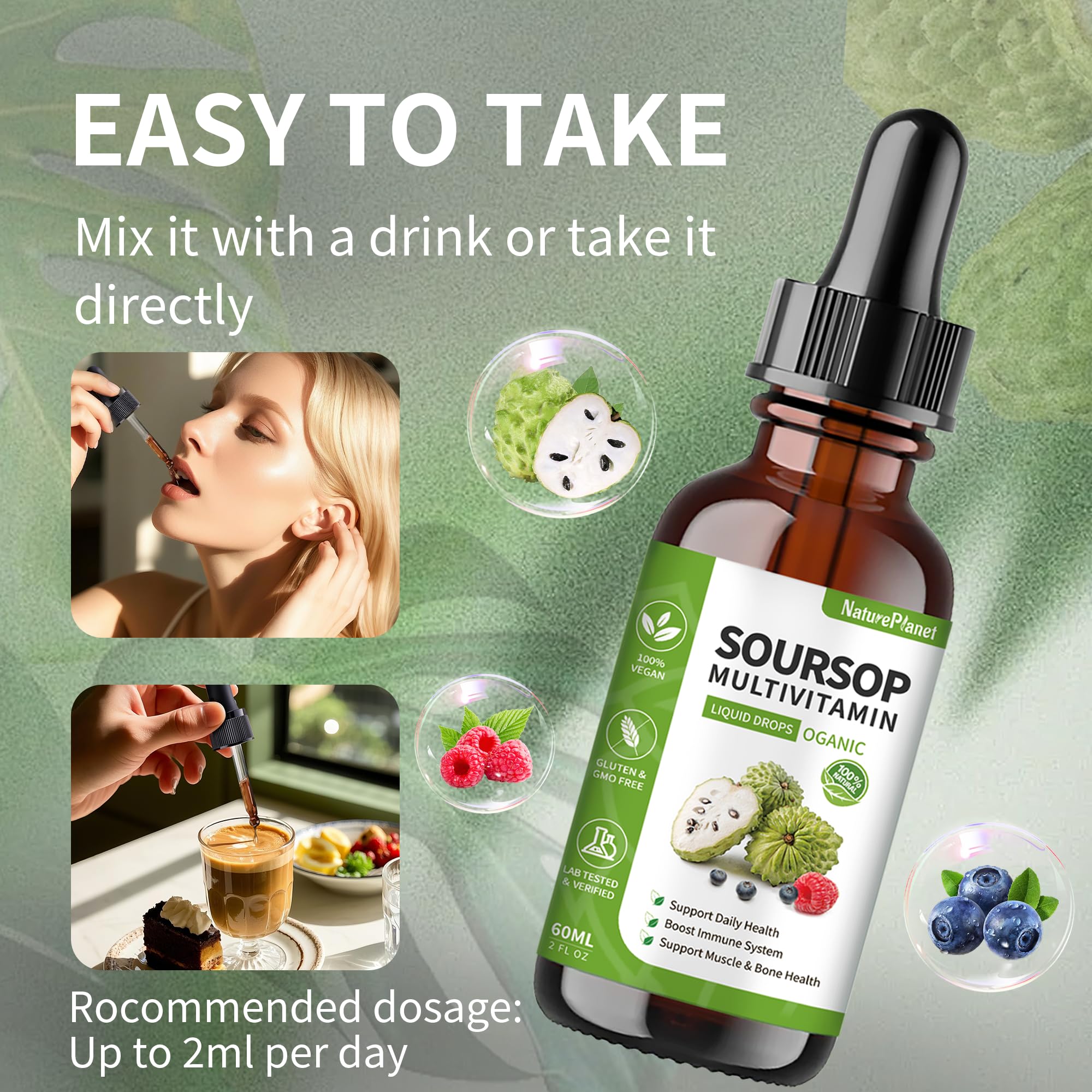 NaturePlanet Soursop Graviola Drops ingredients list