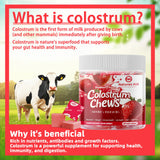 Natures Aid Colostrum Chews individual chew in strawberry flavour