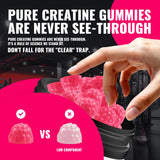 Natures Aid Creatine Monohydrate Gummies bottle back view
