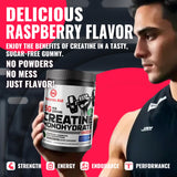 Natures Aid Creatine Monohydrate Gummies displayed on a wooden table