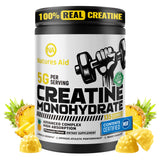Natures Aid Creatine Monohydrate Gummies front view with packaging