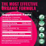 Natures Aid Creatine Monohydrate Gummies nutritional information