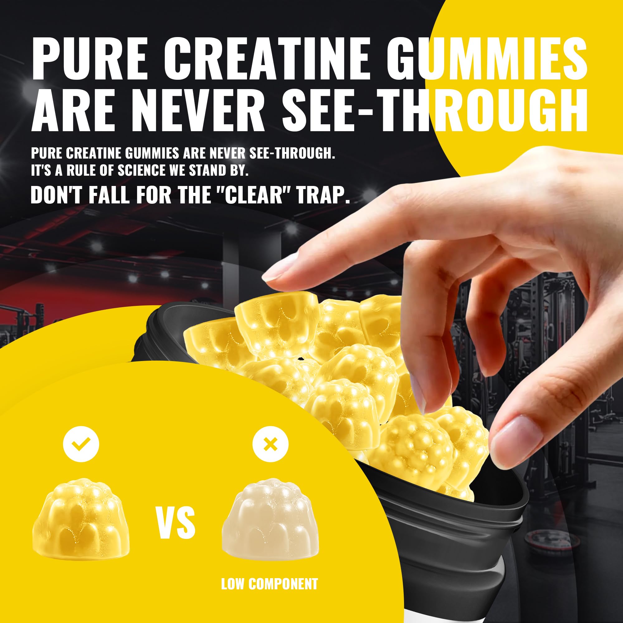 Natures Aid Creatine Monohydrate Gummies nutritional information