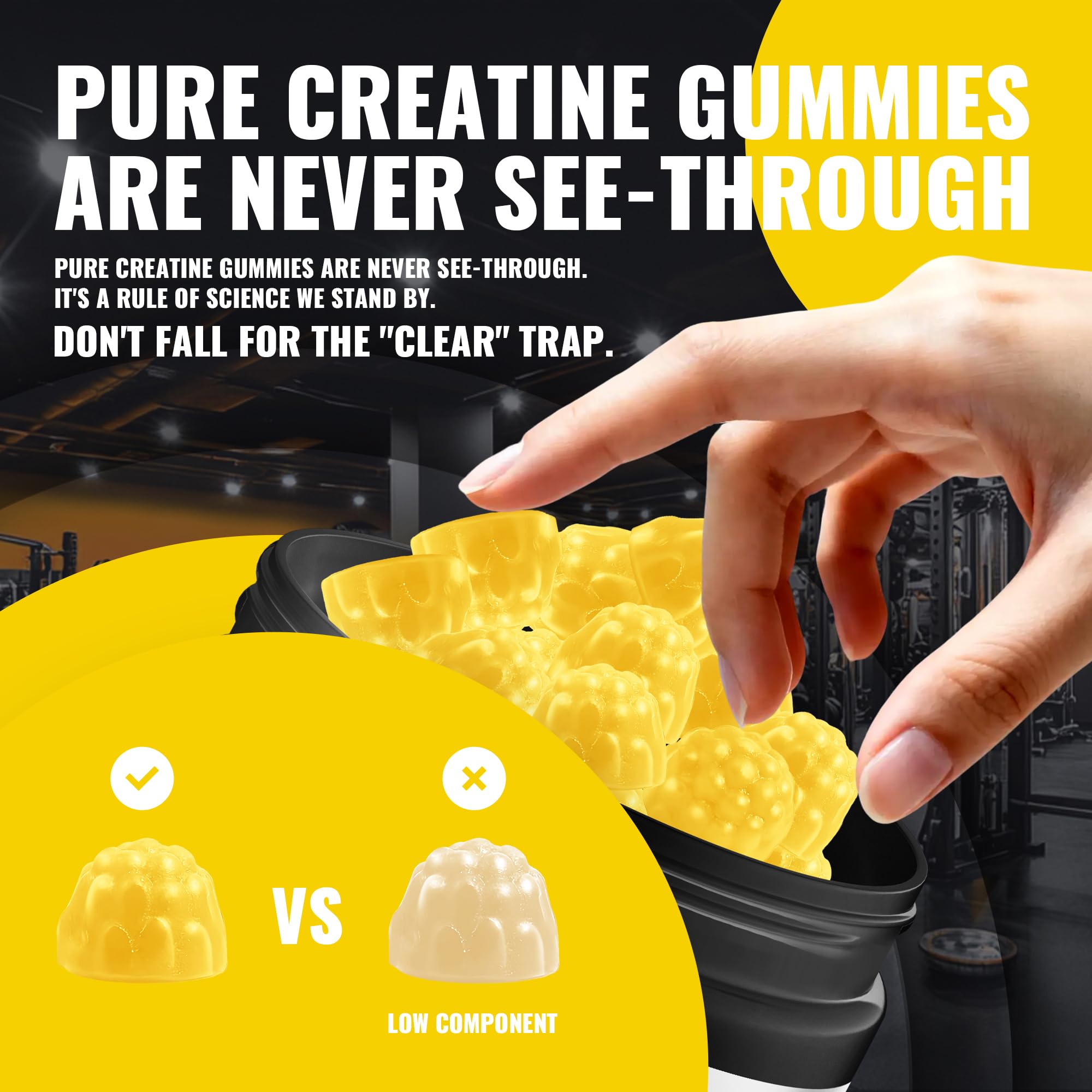 Natures Aid Creatine Monohydrate Gummies nutritional information