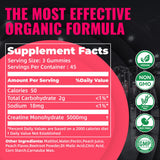 Natures Aid Creatine Monohydrate Gummies on a wooden table