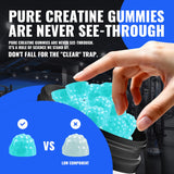 Natures Aid Creatine Monohydrate Gummies on a wooden table