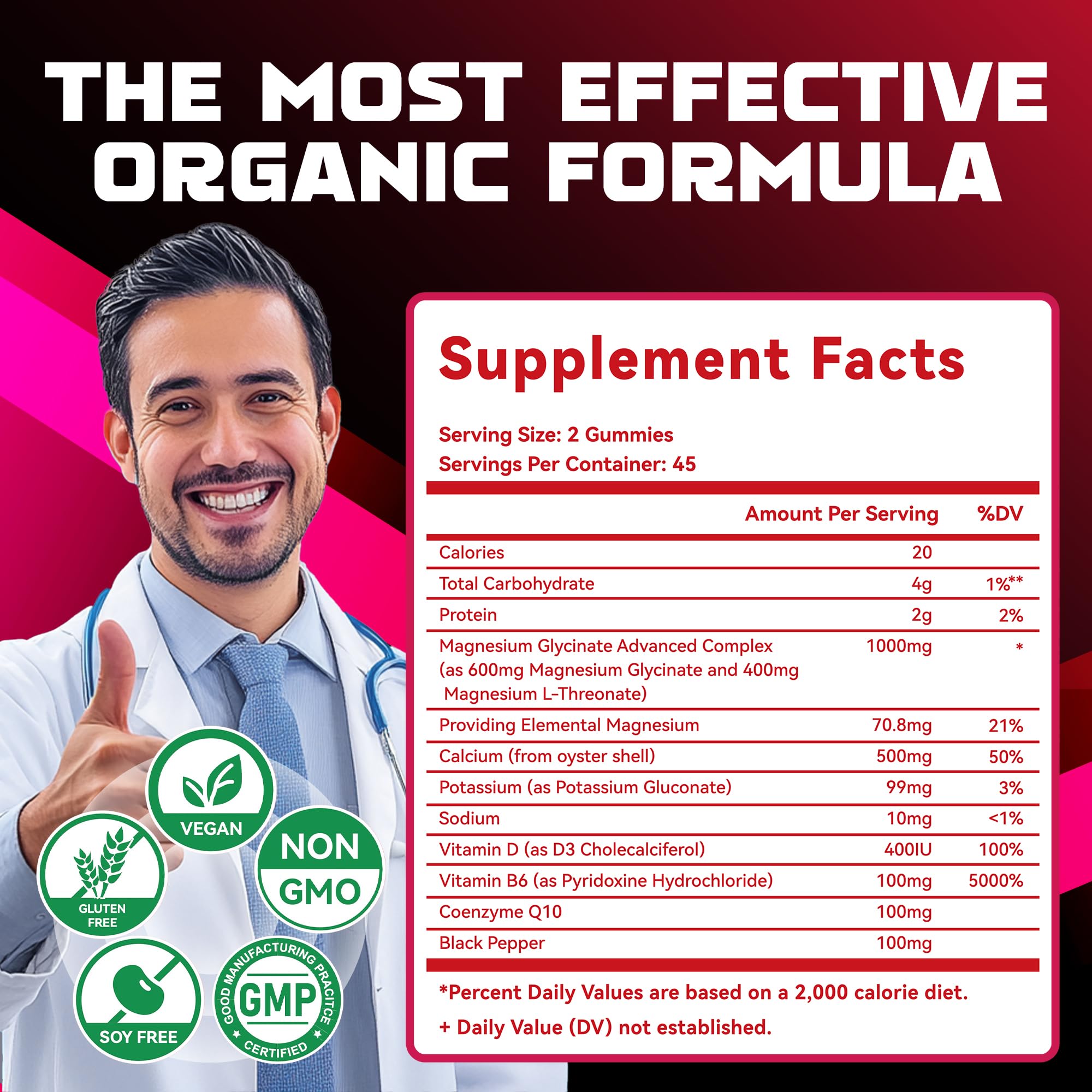 Natures Aid Magnesium Glycinate Gummies 1000mg ingredients list