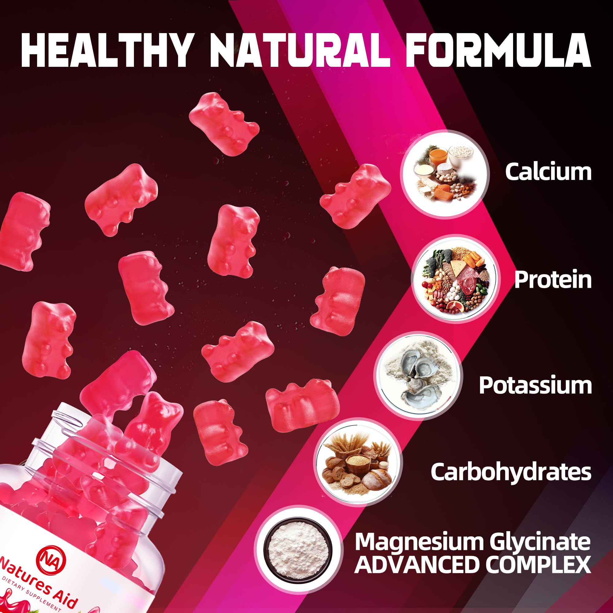 Natures Aid Magnesium Glycinate Gummies 1000mg packaging