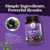 Natures Craft Acai Berry Supplement 23g nutrition label