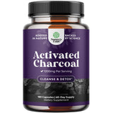 Natures Craft Activated Charcoal Capsules 1200mg front view