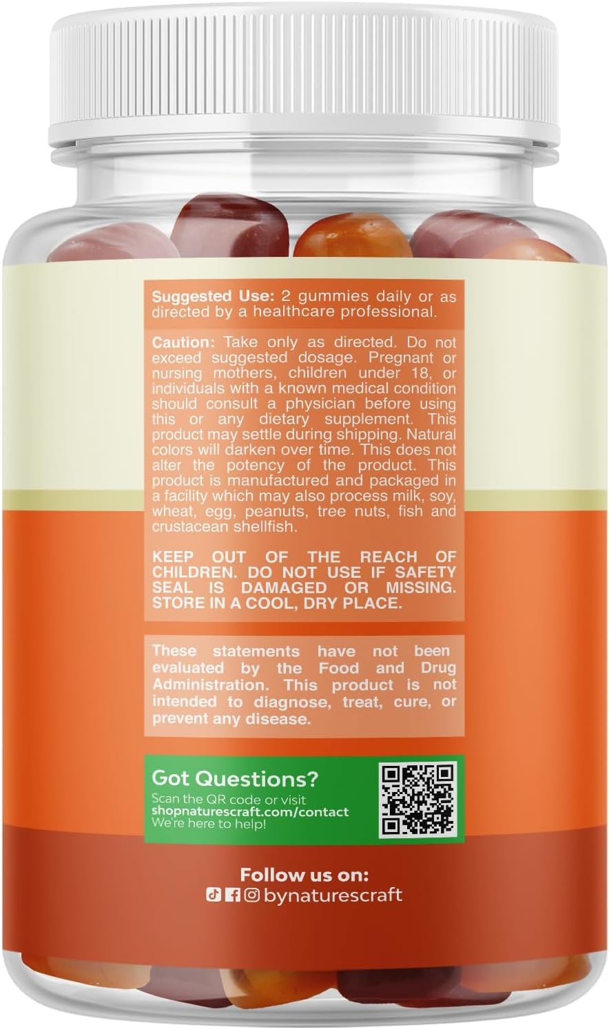 Natures Craft Adult Gummy Multivitamins showing gummies in a bowl