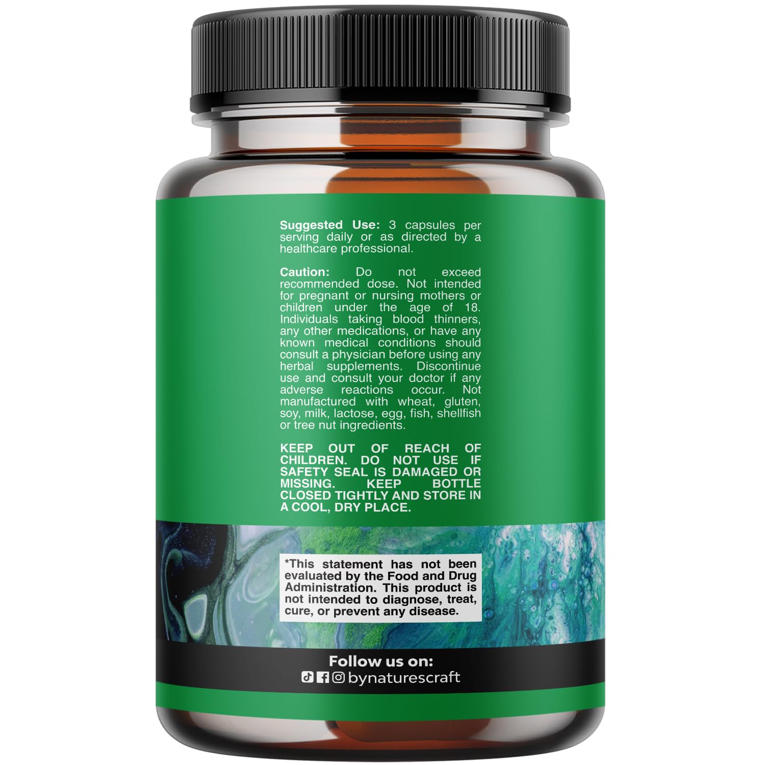 Natures Craft Advanced Gallbladder Formula 500mg side view