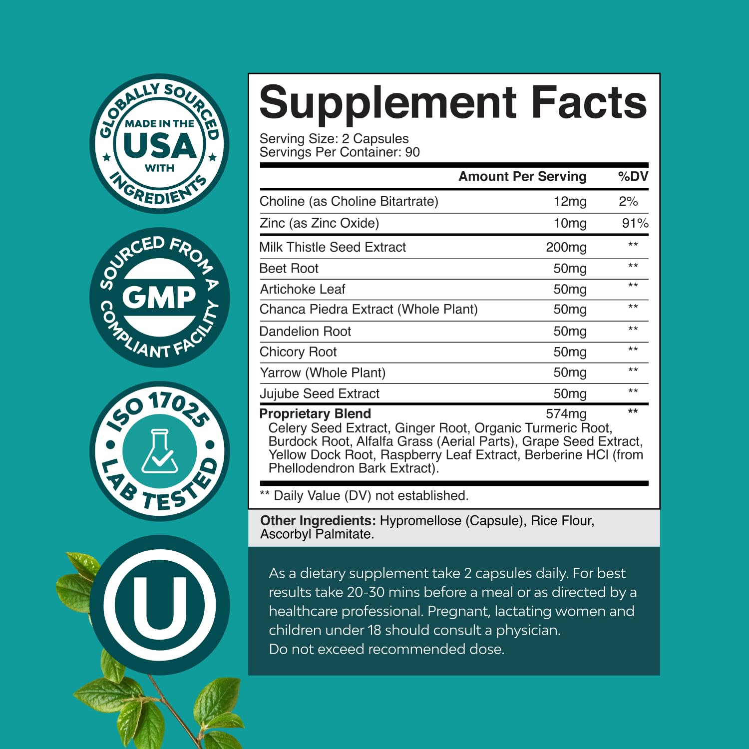 Natures Craft Artichoke Liver Support Supplement 60 Capsules close-up of capsules