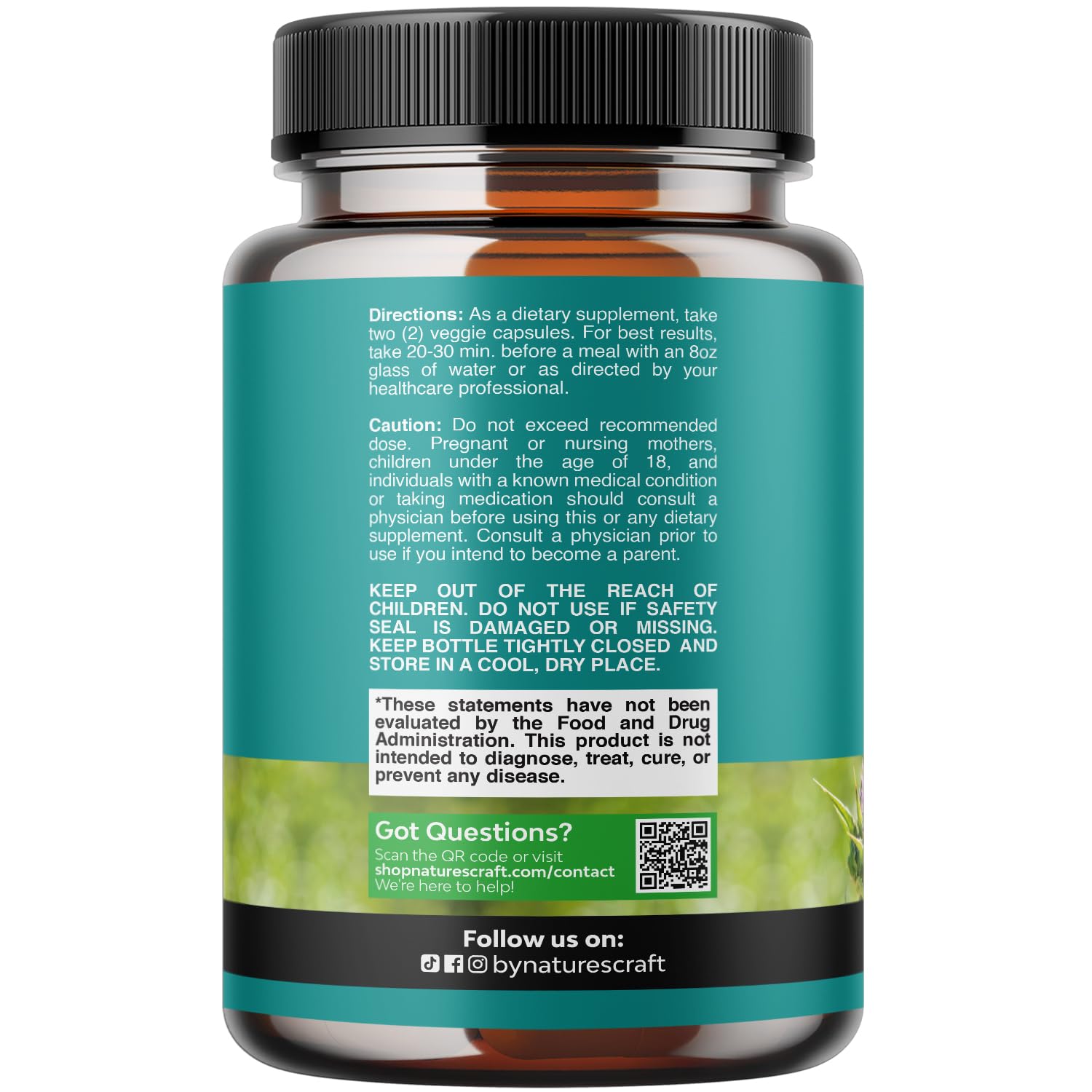 Natures Craft Artichoke Liver Support Supplement packaging details