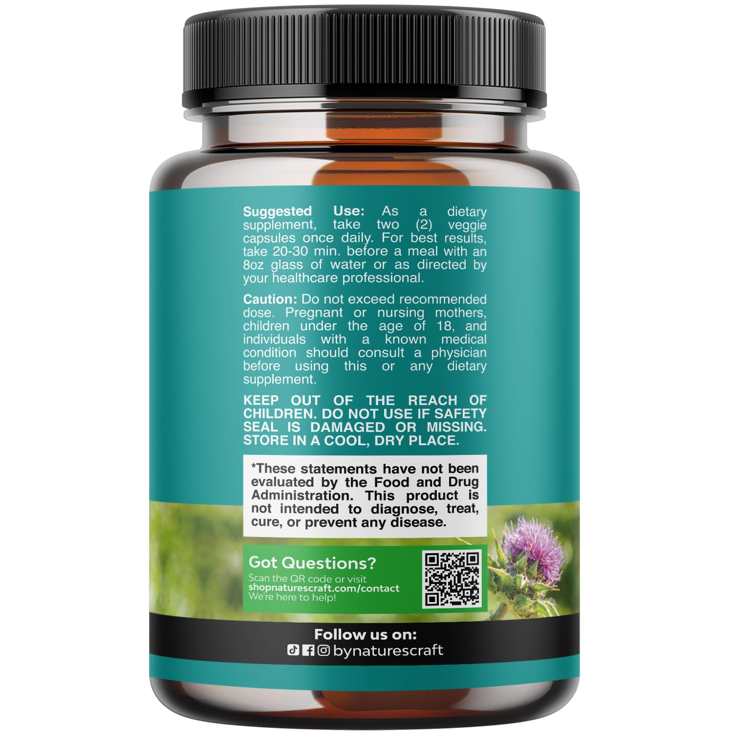 Natures Craft Artichoke Liver Support Supplement packaging details