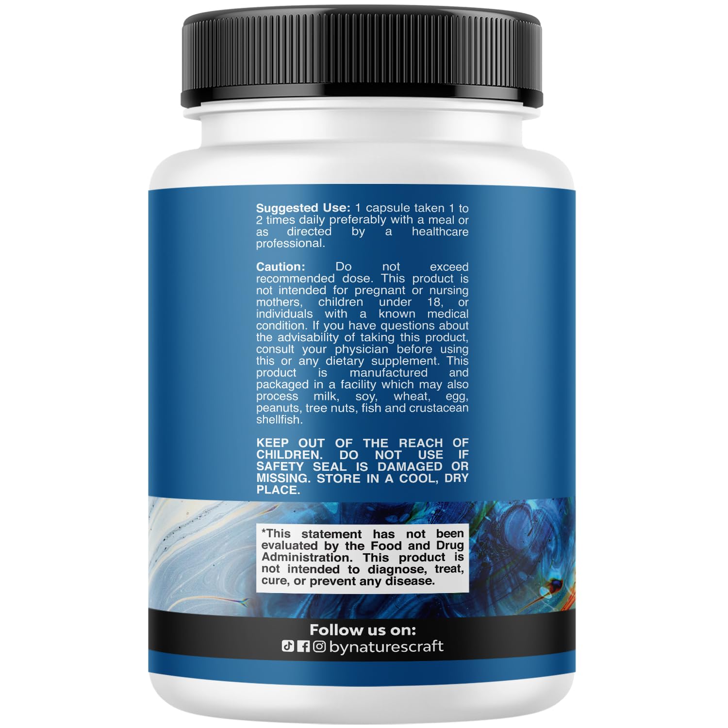 Natures Craft Ashwagandha Supplement 215g side view