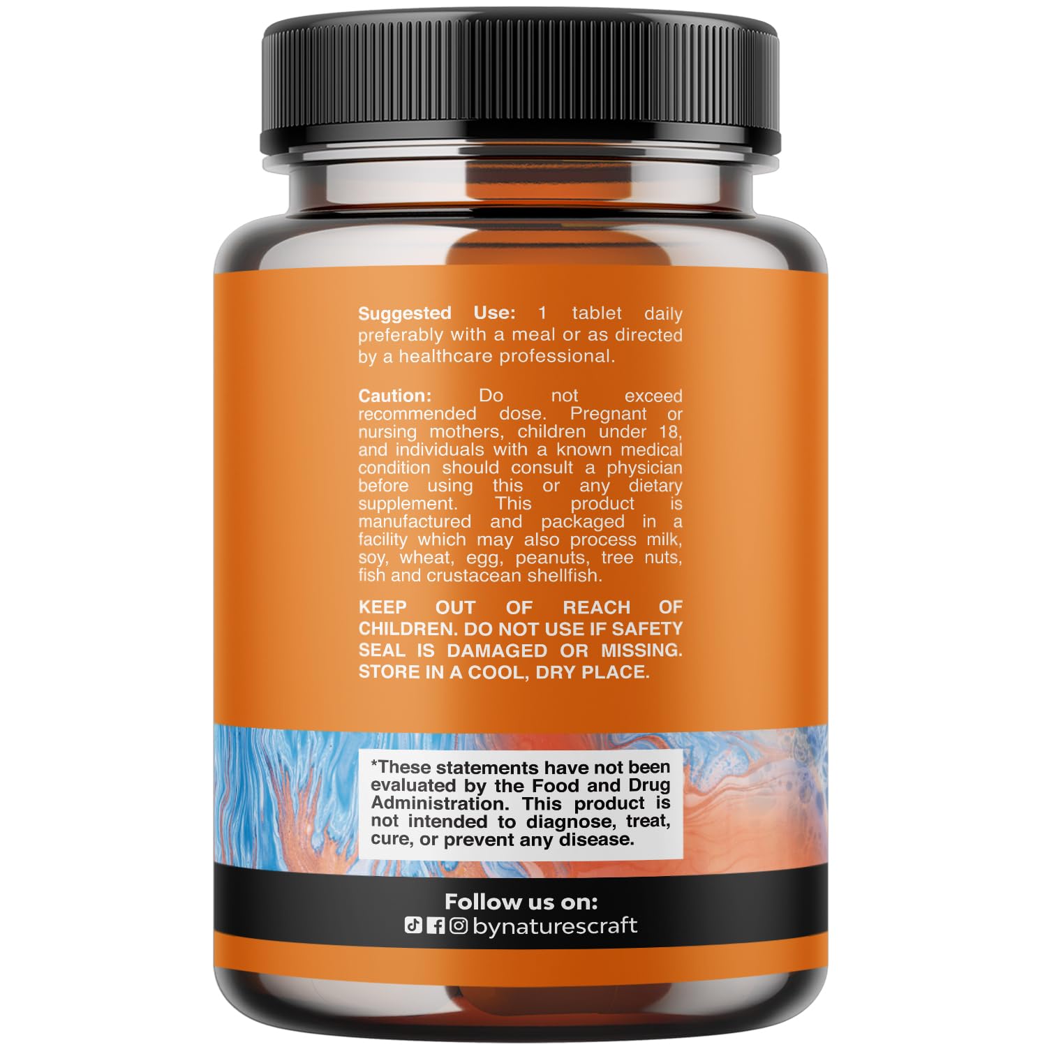 Natures Craft B-Complex Vitamin Supplement 150g side view