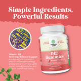 Natures Craft B12 Energy Gummies with a hand holding a gummy