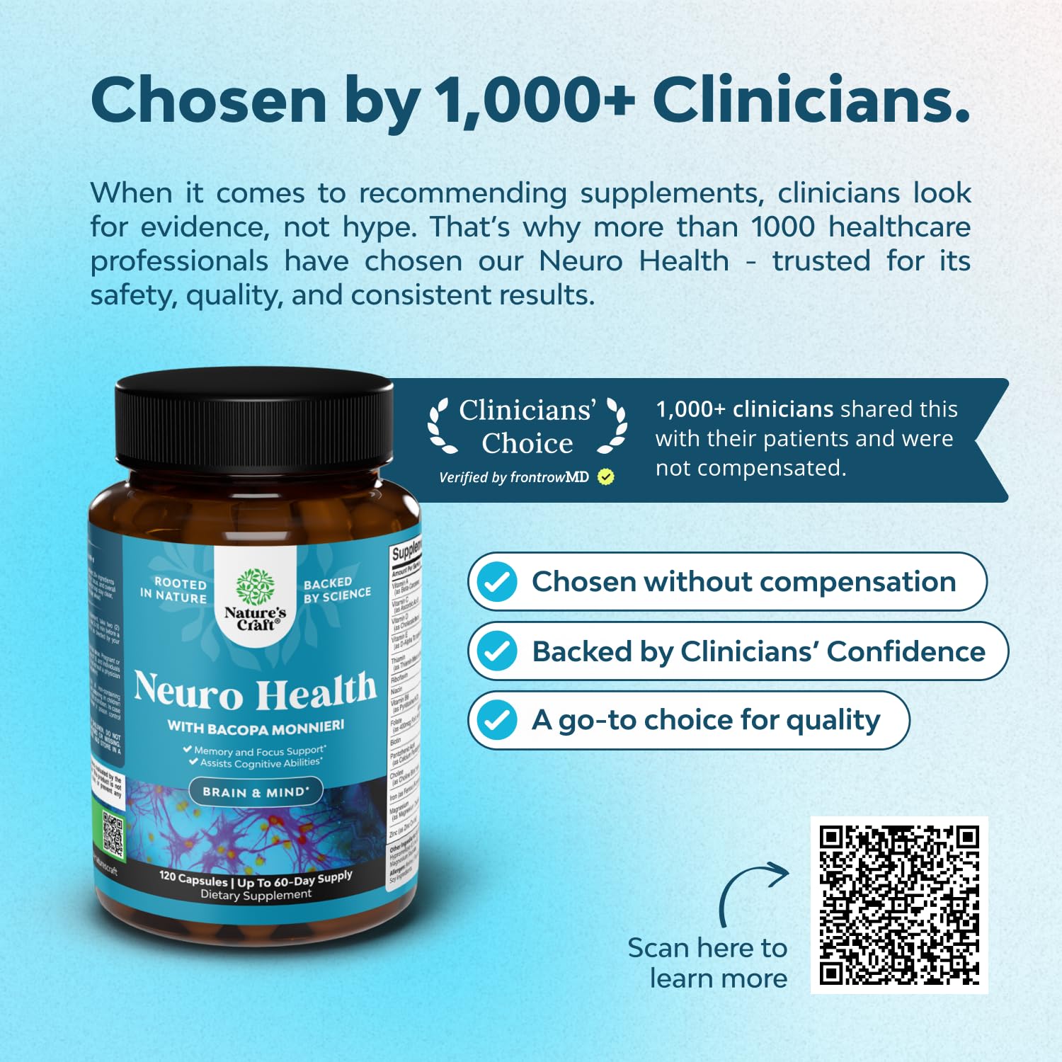 Natures Craft Bacopa Monnieri supplement ingredients list