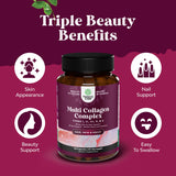 Natures Craft Biotin Collagen Peptides Capsules opened bottle