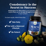 Natures Craft Black Maca Root Capsules close-up of the bottle