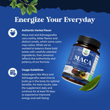 Natures Craft Black Maca Root Capsules displayed on a wooden table