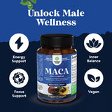 Natures Craft Black Maca Root Capsules open bottle