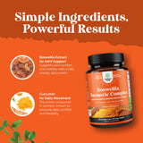 Natures Craft Boswellia Serrata with Turmeric supplement capsules on a table