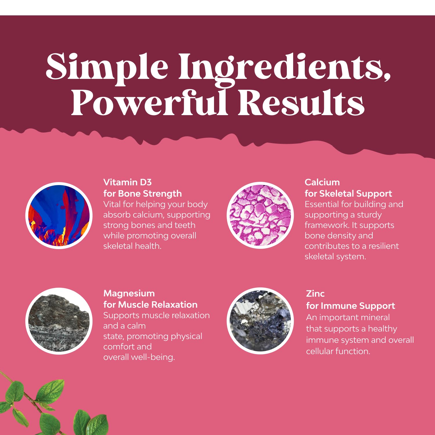 Natures Craft Calcium Magnesium Zinc D Gummies close-up