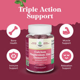 Natures Craft Calcium Magnesium Zinc D Gummies with a hand